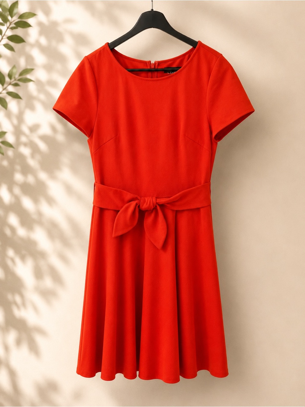 Kate Spade New York Red Fit & Flare Dress | Bow Waist | Size M